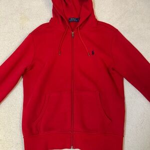 Polo by Ralph Lauren Red Zip Up Sweater